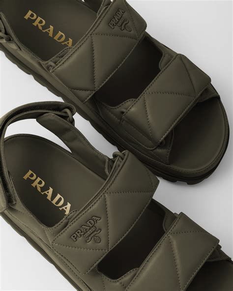 prada padded nappa sandals|Prada nappa sandals.